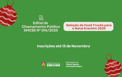Abertas as inscri?es para Food Trucks na Vila Gastron?mica do Natal Erechim 2025