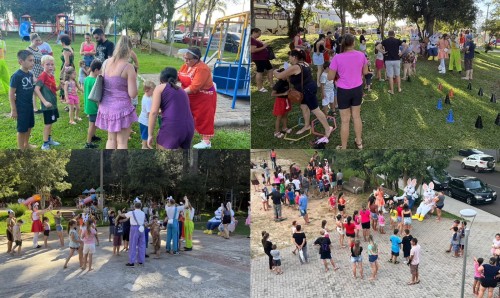 Famílias aproveitam programação itinerante em praças e parques na Páscoa Erechim 2026