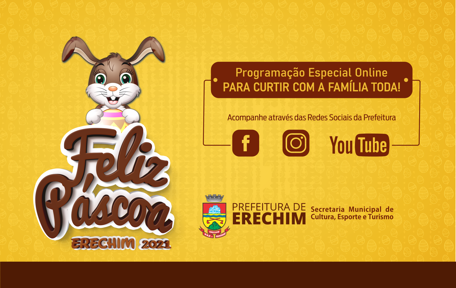  Prefeitura de Erechim apresenta programa??o online para P?scoa 2021