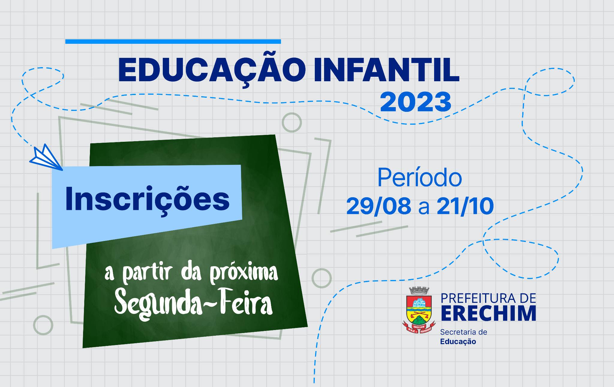  Inscri?es para novos estudantes da Educa??o Infantil 2023 come?am na pr?xima segunda