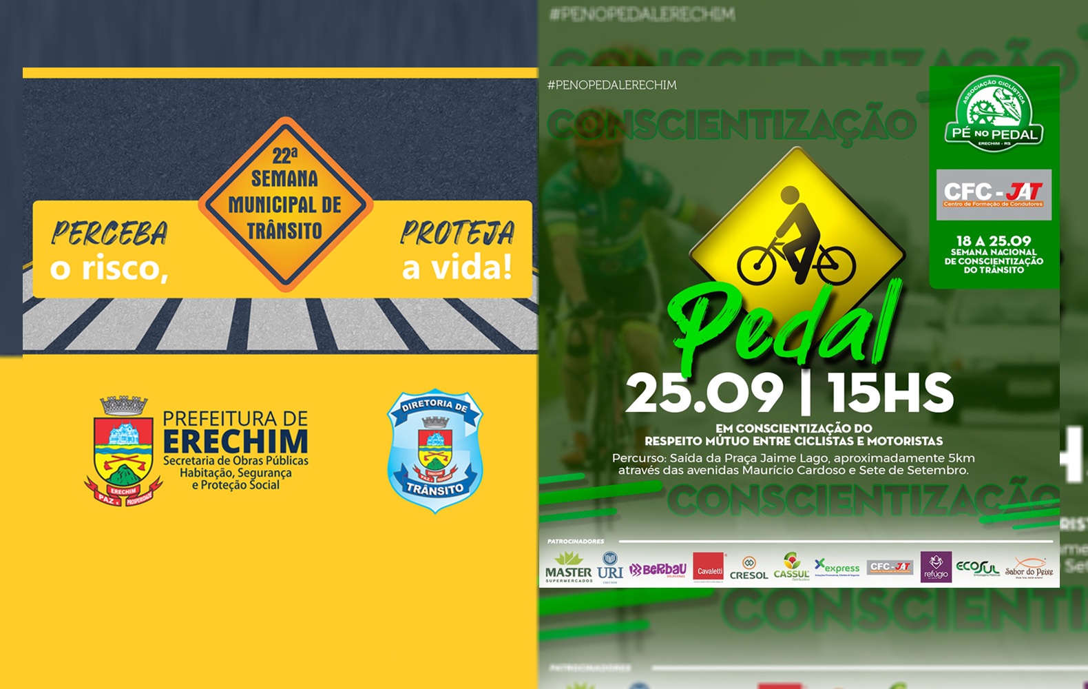  Encerramento da Semana Municipal de Tr?nsito ter? Pedal