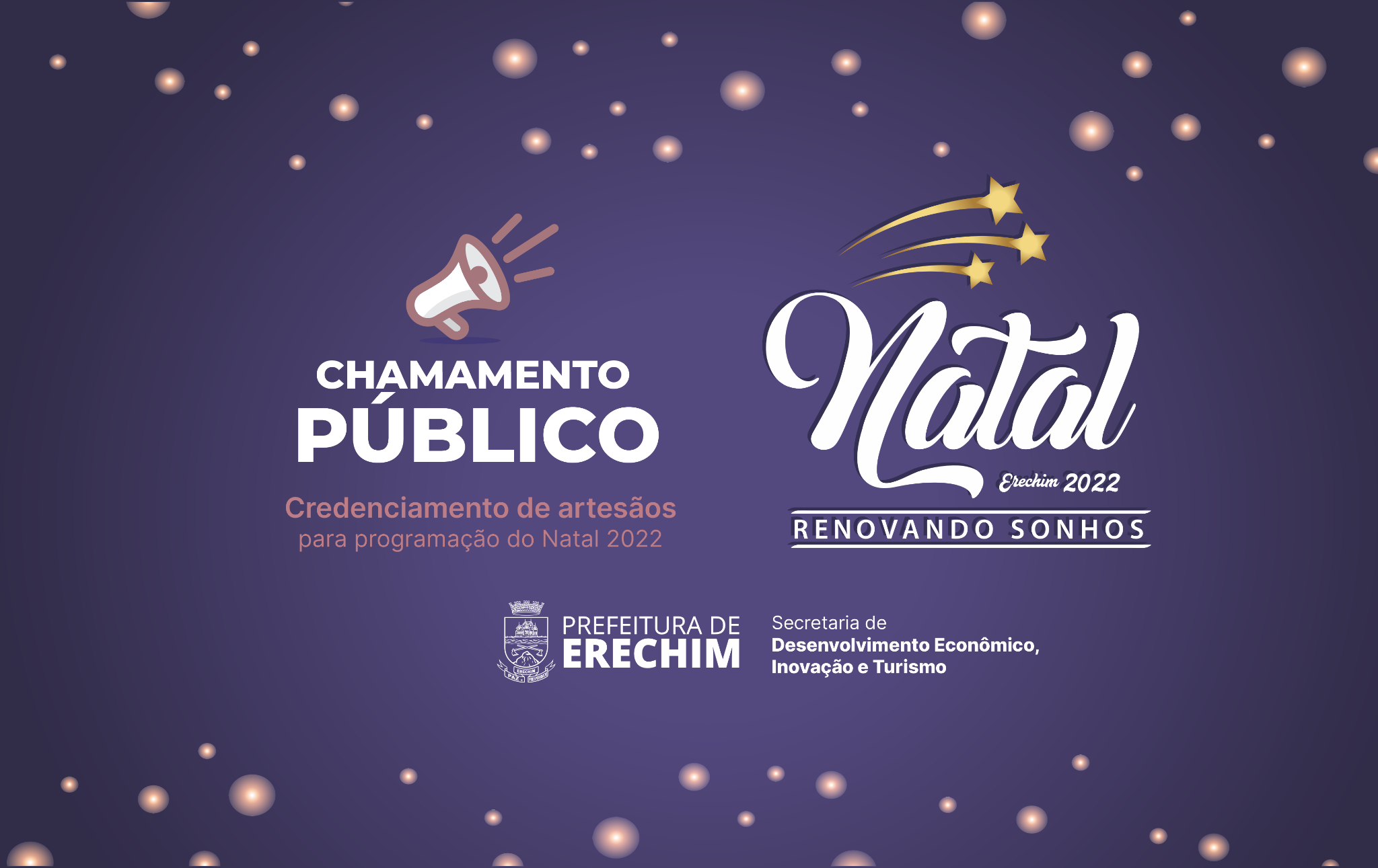  Aberto chamamento p?blico de credenciamento a artes?os para programa??o do Natal  