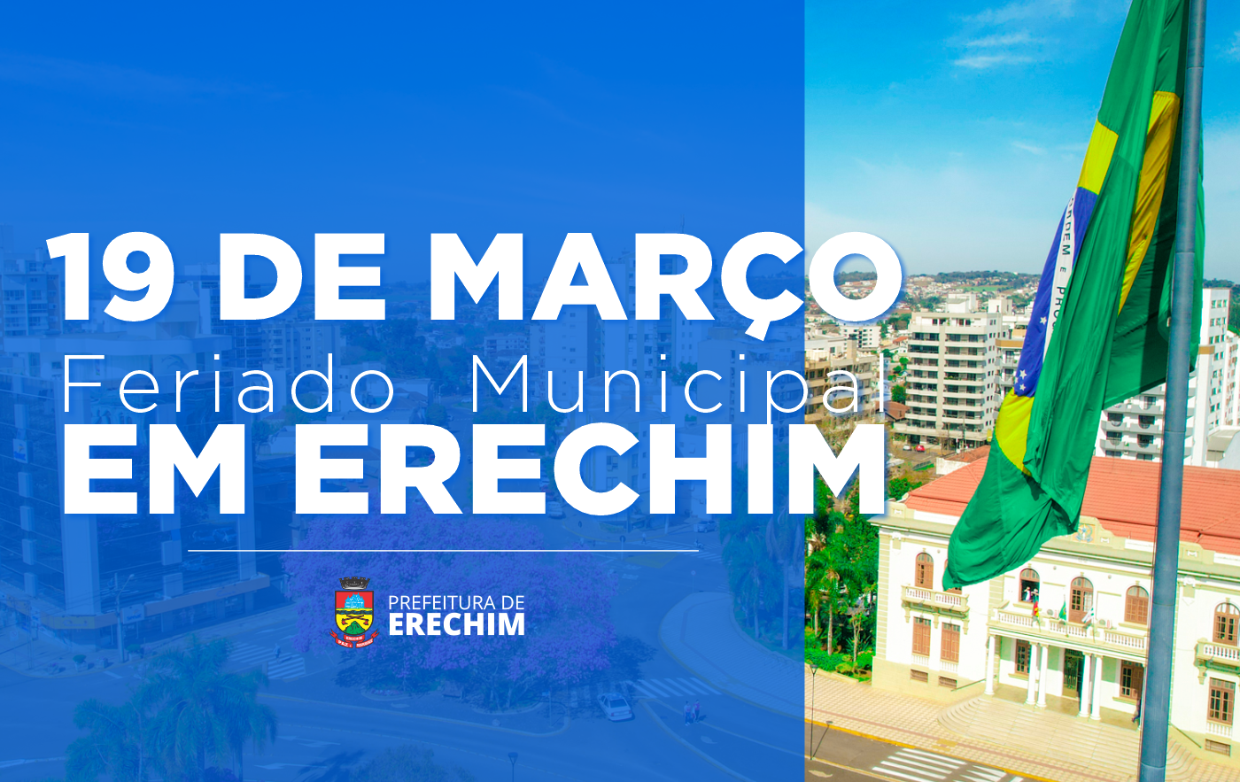  19 de março é feriado pelo Dia de São José - Padroeiro do Município 
