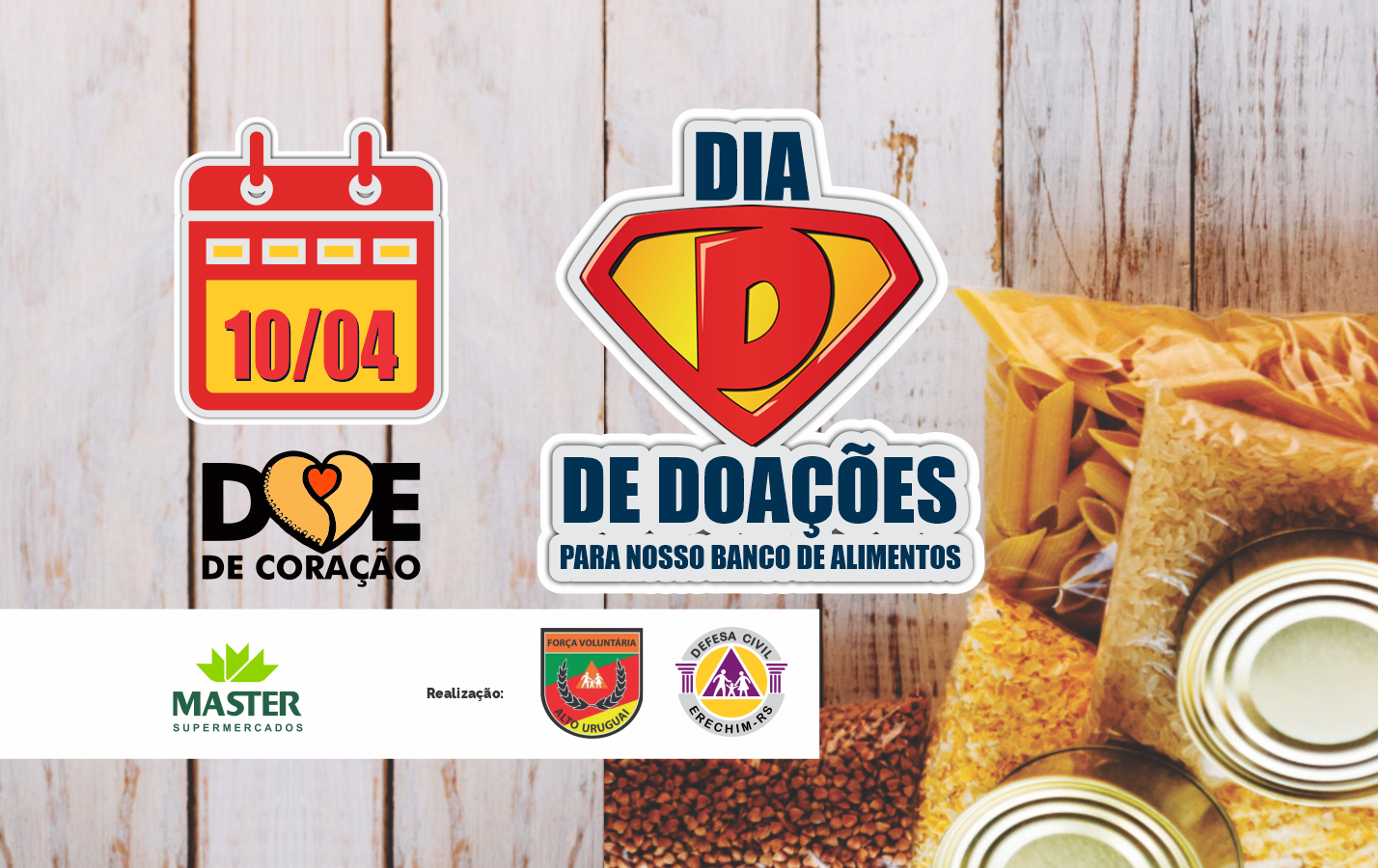  Defesa Civil e For?a Volunt?ria criam Banco de Alimentos
