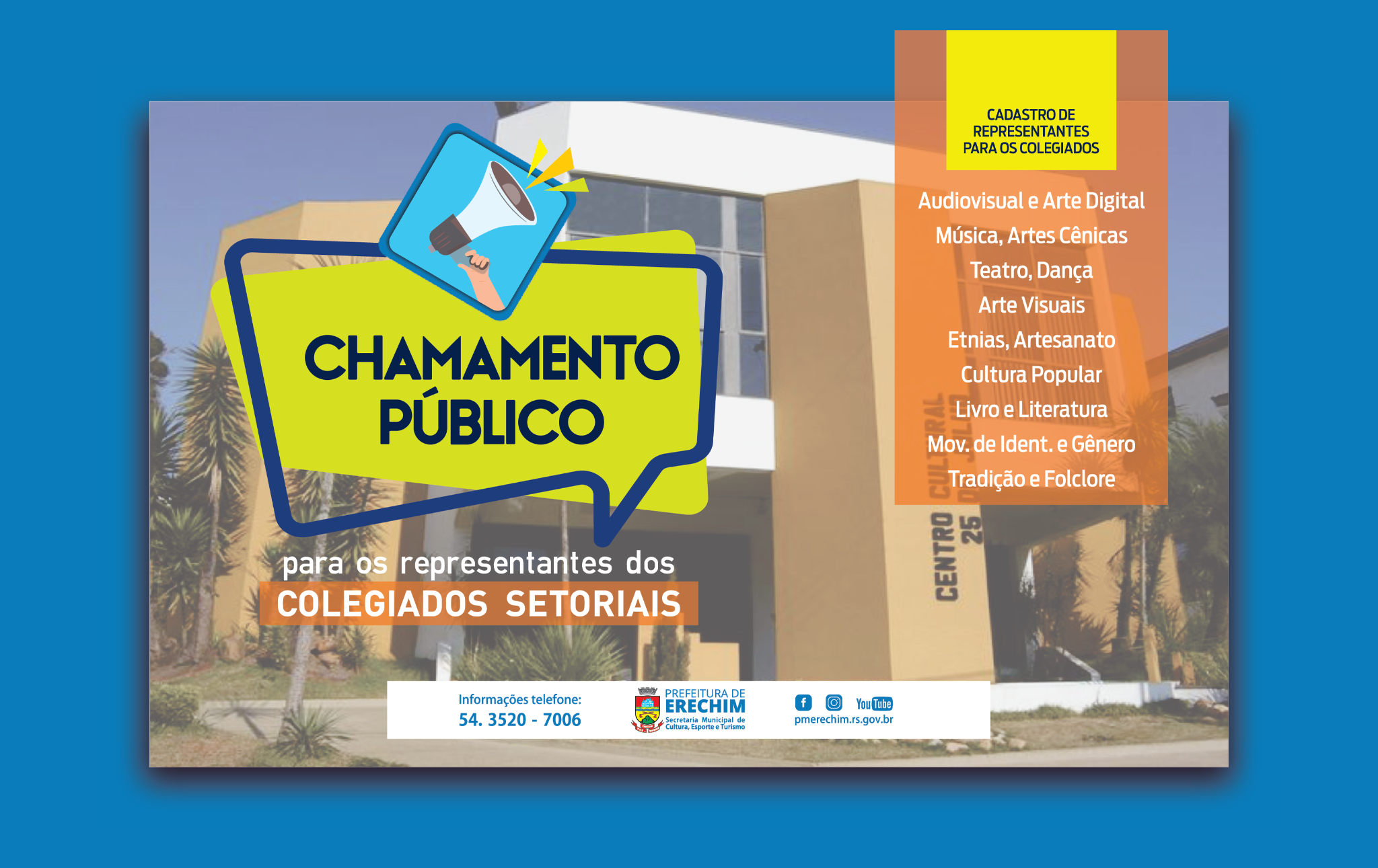  Inscrições para colegiados setoriais da Cultura terminam nesta sexta-feira