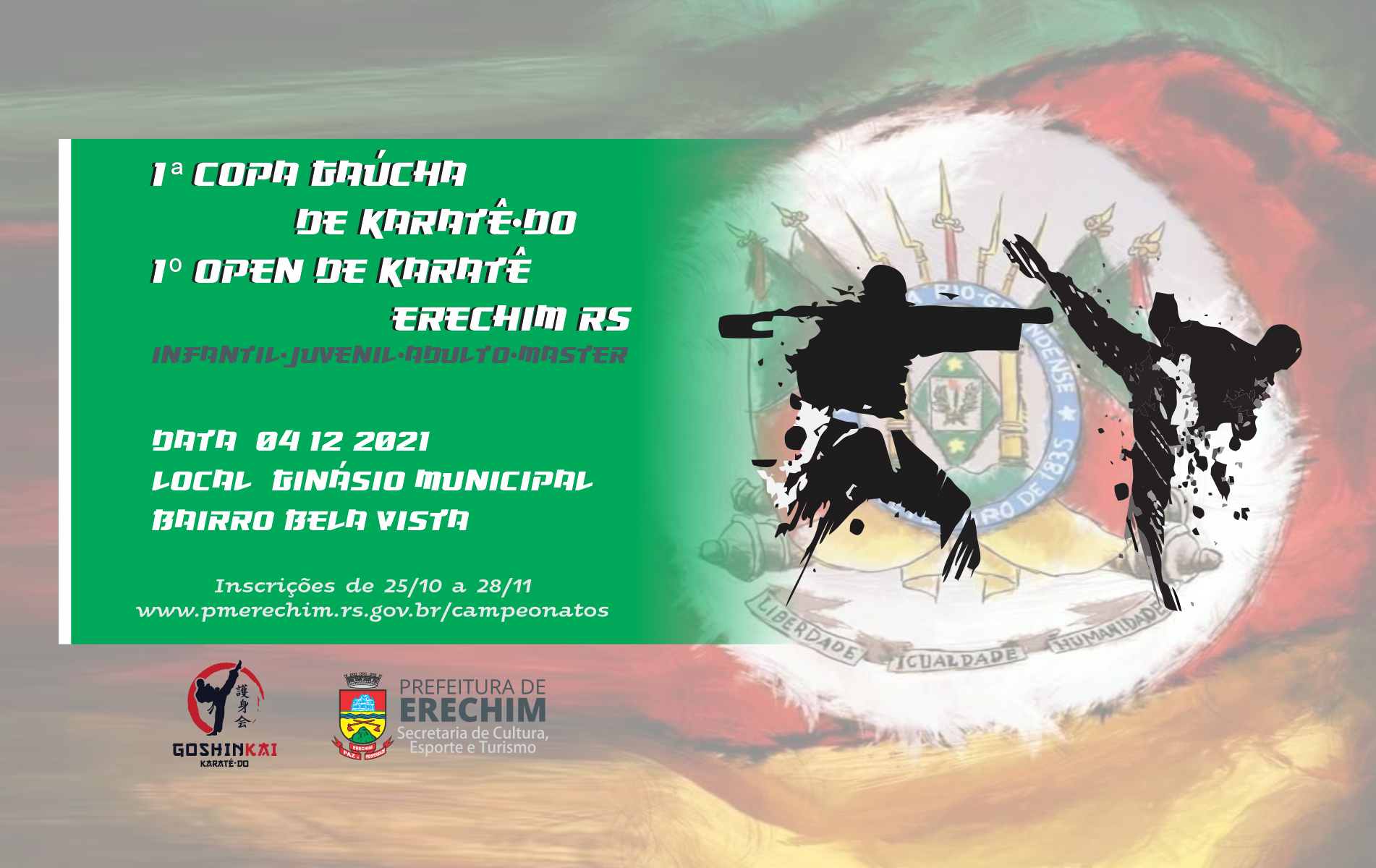  Inscrições para 1ª Copa Gaúcha de Karatê-Do começam nesta quarta-feira