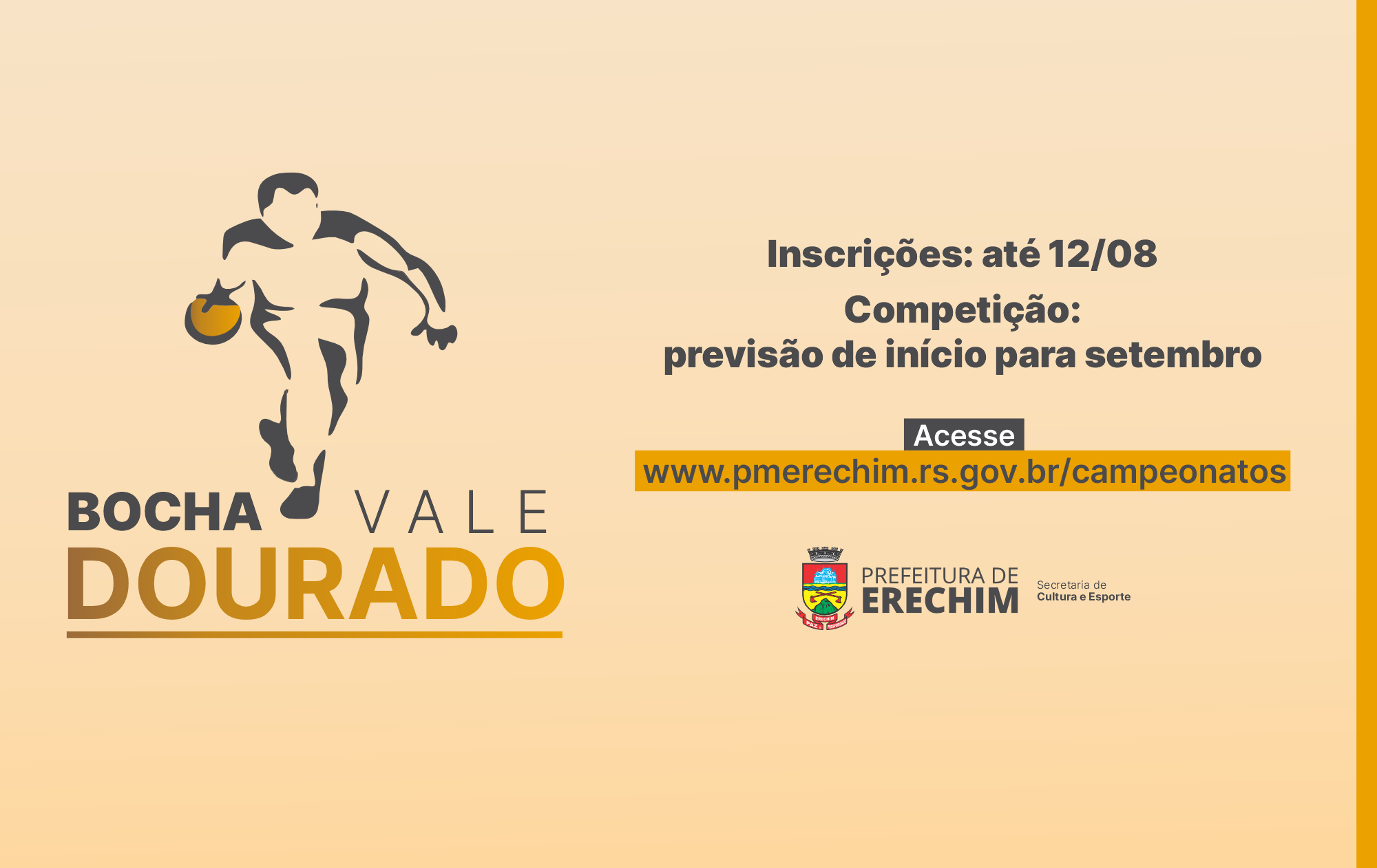  Abertas inscrições para Campeonato de Bocha Vale Dourado