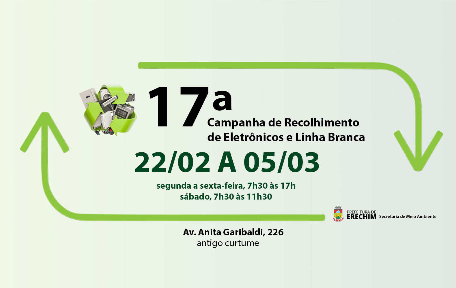  Campanha de Recolhimento de Eletr?nicos e Linha Branca acontece com todos os protocolos de preven??o ? Covid-19