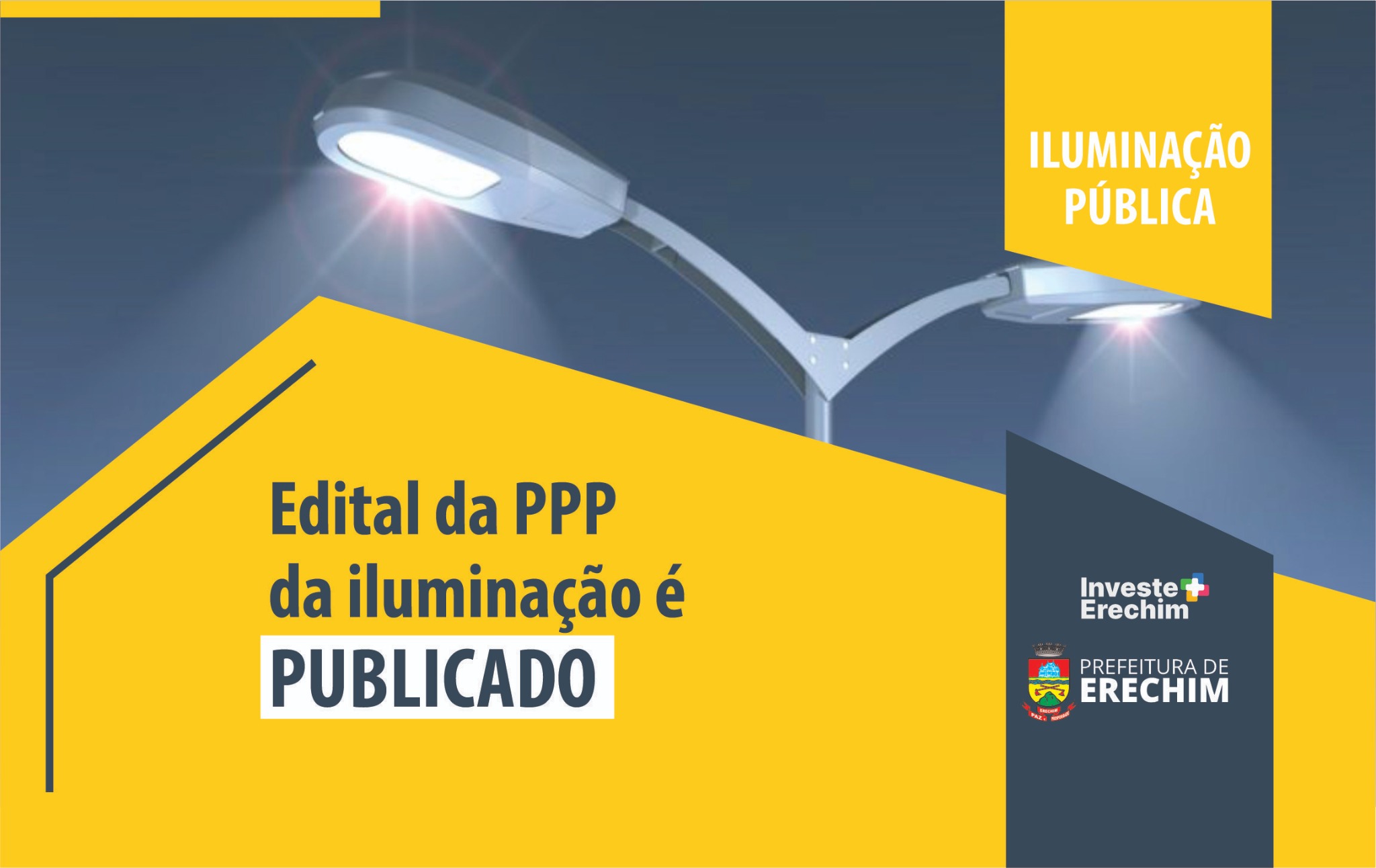  Edital da PPP da iluminação é publicado pela Prefeitura de Erechim 