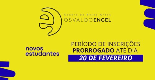 Inscrições para o Centro de Belas Artes Osvaldo Engel são prorrogadas até sexta-feira