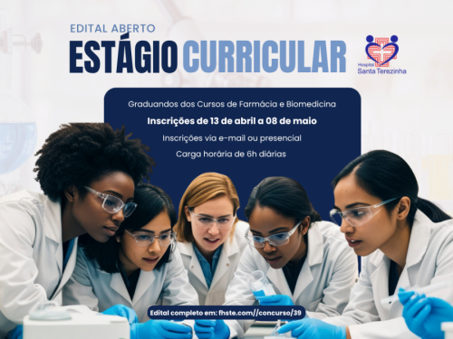 Hospital Santa Terezinha abre seleção para estágios curriculares no Laboratório de Análises Clínicas