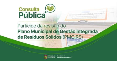 Últimos dias para contribuições sobre revisão do Plano de Resíduos Sólidos de Erechim