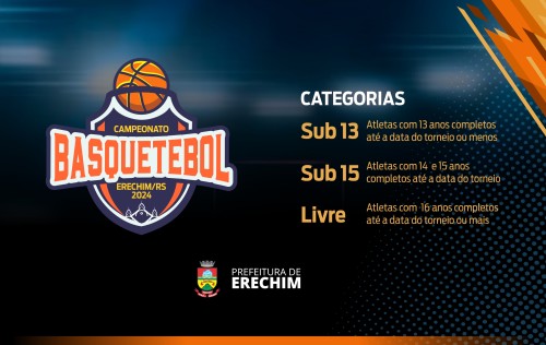 Inscri?es abertas para o Campeonato Aberto de Basquetebol 2024
