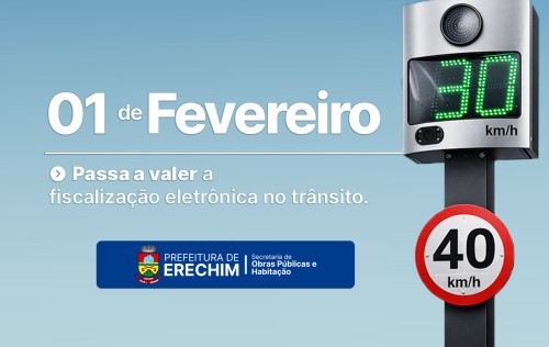Fiscaliza??o eletr?nica come?a a operar no tr?nsito de Erechim a partir de fevereiro