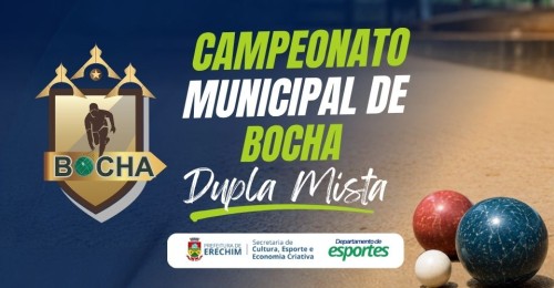 Inscrições abertas para o Campeonato Municipal de Bocha Dupla Mista