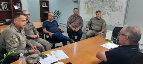 Secretário recebe visita do Comando Regional do Policiamento Ostensivo da Brigada Militar 