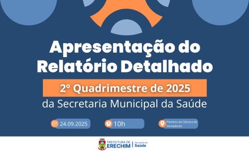 Saúde apresenta relatório detalhado do 2º quadrimestre de 2025 