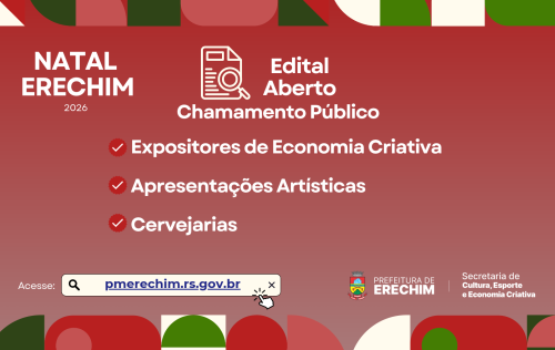 Abertas as inscrições para participar da programação do Natal Erechim 2026