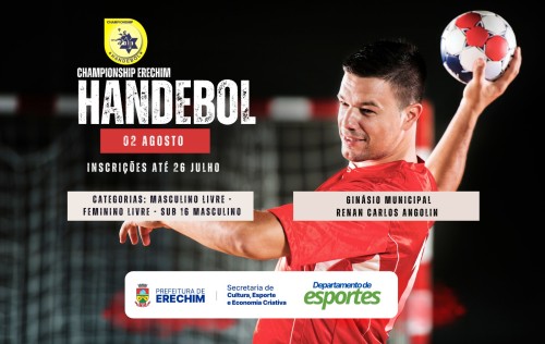 Inscrições seguem abertas para o Championship Erechim de Handebol