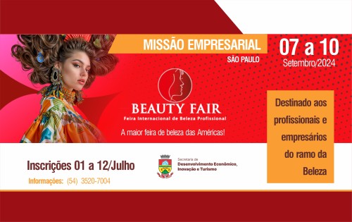 Inscri?es abertas para Miss?o Empresarial ? Beauty Fair 2024