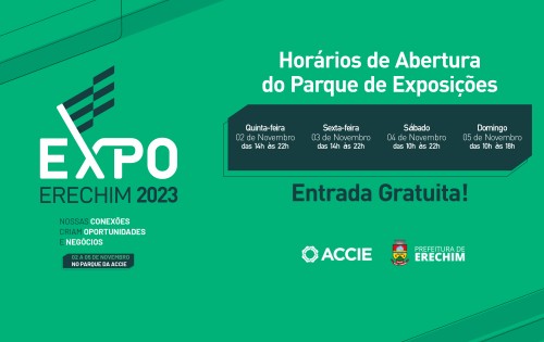 Expo Erechim 2023 inicia nesta quinta (2) com abertura dos port?es as 14h 