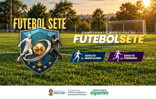 Inscrições abertas para categorias adultas do Campeonato Municipal de Futebol Sete