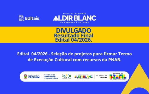 Divulgado resultado final da Etapa de Seleção do Edital nº 04/2026 da Política Nacional Aldir Blanc 