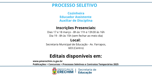 Inscrições para novos estudantes da Educação Infantil 2025 iniciam em setembro
