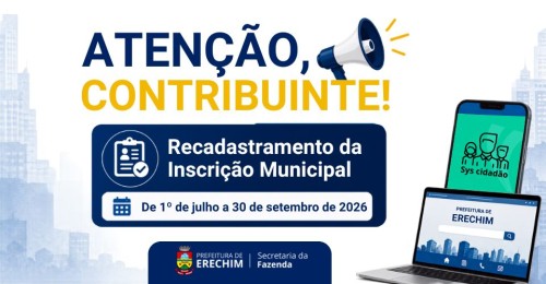 Contribuintes com inscrição municipal devem real