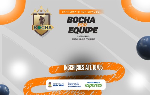 Inscrições abertas para o Campeonato Municipal de Bocha por Equipe