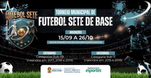 Abertas as inscrições para o Torneio Municipal de Futebol Sete de Base