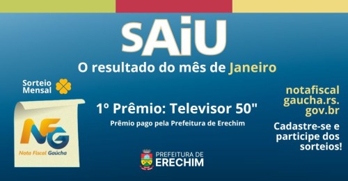 Secretaria da Fazenda divulga primeira ganhadora de 2026 do Nota Fiscal Gaúcha