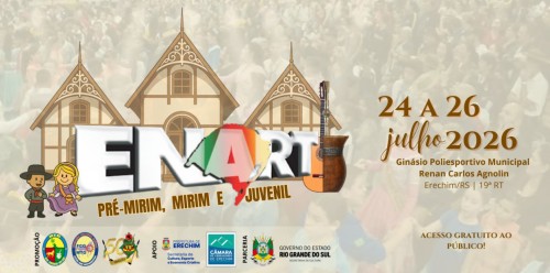 ENART Pré-Mirim, Mirim e Juvenil movimenta Erechim entre os dias 24 e 26 de julho 
