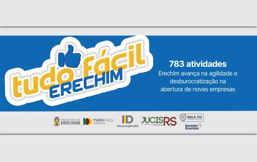 783 atividades: Erechim avan?a na agilidade e desburocratiza??o na abertura de novas empresas