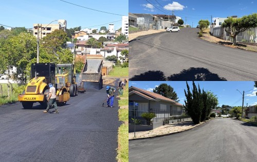 Recuperação de ruas com asfalto a quente segue intenso em Erechim