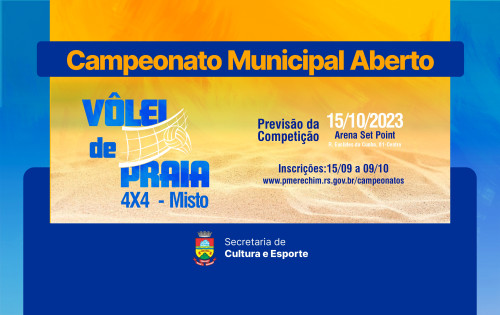Inscrições abertas para o Vôlei de Praia 4x4 Misto
