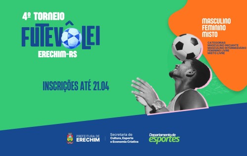 Abertas as inscrições para o 4º Torneio Municipal de Futevôlei 2026