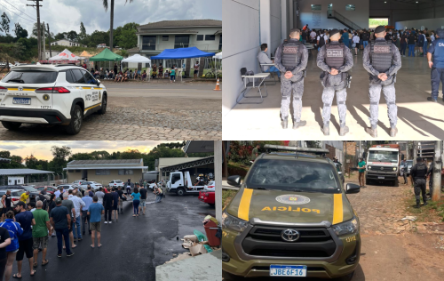 Brigada Militar atua na linha de frente e ? reconhecida pelo papel decisivo na seguran?a das equipes de reconstru??o de Erechim ap?s o granizo