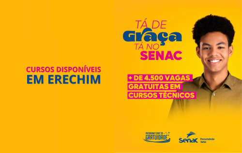 Senac Erechim tem vagas gratuitas para cursos t?cnicos 