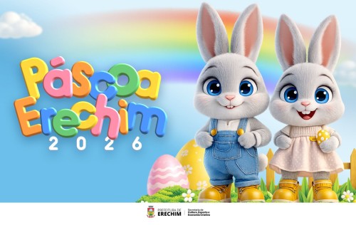 Páscoa Erechim 2026 começa na próxima semana com programação especial nos bairros e atrações na Praça Jayme Lago