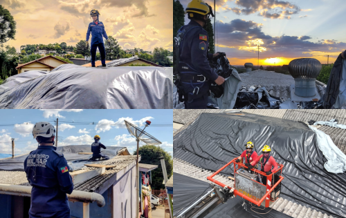 Corpo de Bombeiros ? destaque na for?a-tarefa que segue reconstruindo Erechim ap?s o granizo