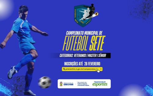 Campeonato Municipal de Futebol Sete abre inscrições para a edição 2026 