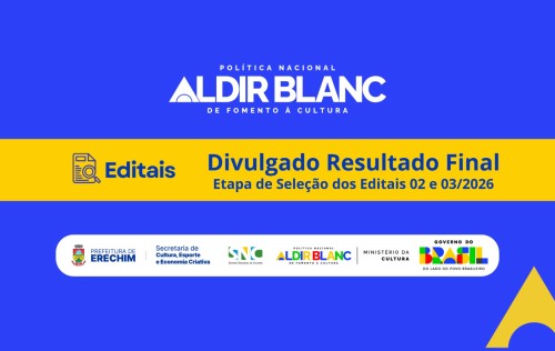 Divulgados os resultados finais dos Editais 02 e 03/2026 da Política Nacional Aldir Blanc 