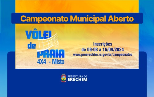 Inscri?es abertas para o V?lei de Praia 4x4 Misto