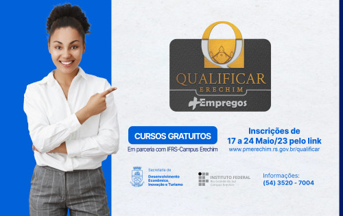 Inscrições para cinco cursos de qualificação a partir desta quarta-feira
