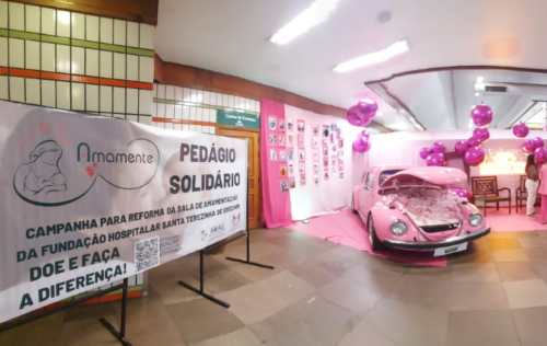 Hospital Santa Terezinha e AMAU realizam Pedágio Solidário e reforçam ações do Outubro Rosa