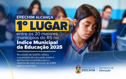 Erechim alcança 1º Lugar entre os 20 maiores mun