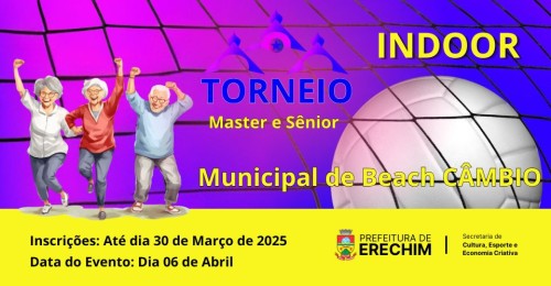 Inscri?es abertas para o I Torneio Erechim de Beach C?mbio