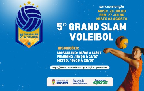 Inscrições abertas para o 5º Grand Slam de Voleibol