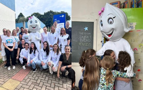 Acadêmicos de Medicina da URI participam de campanha de vacinação contra a gripe em Escola Municipal de Erechim